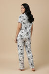 Zivame Nature Trails Knit Cotton Pyjama Set - Whisper White — thumbnail 2